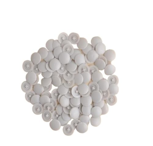 Kunststoff-Mutternabdeckung, 200 Stück Kunststoff-Mutternlochstopfen 12 mm for 3–4 mm selbstschneidende Schrauben, mehrfarbig(Light Grey) von GKIRQVPE