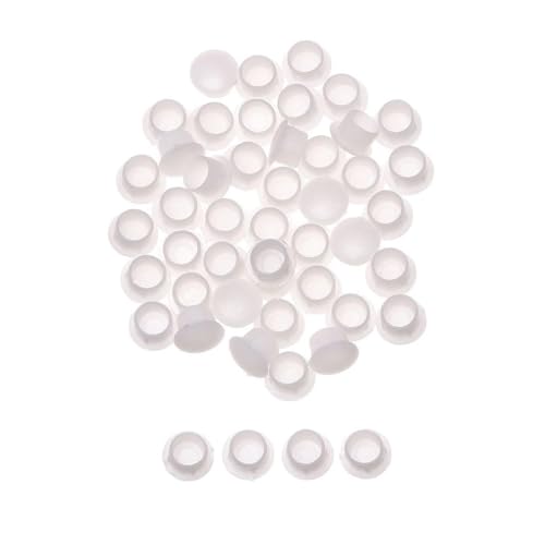 Kunststoff-Mutternabdeckung, 50 Stück Kunststoff-Lochstopfen, mehrfarbig, 5 mm(White 8mm) von GKIRQVPE