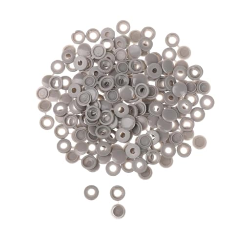 Kunststoff-Mutternabdeckung, Kunststoff-Faltschnalle, Schrauben- und Mutternabdeckung, mehrfarbig, 13,7 mm, 50 Stück(Gris) von GKIRQVPE