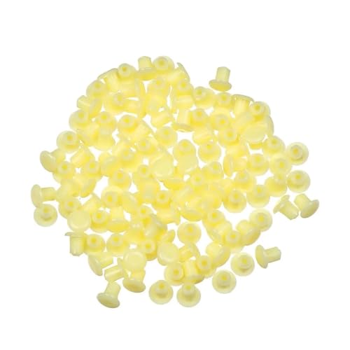 Kunststoff-Mutternabdeckung, Kunststoff-Lochstopfen for Möbel, mehrfarbig, 5–12 mm, 100 Stück(Yellow 5mm) von GKIRQVPE