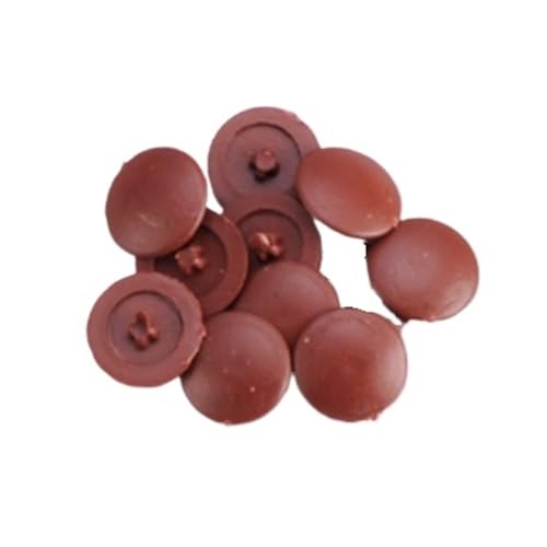 Kunststoff-Mutternabdeckung, Kunststoff-Schraubenabdeckungen, mehrfarbig, 12 mm, 100 Stück(Bruin) von GKIRQVPE