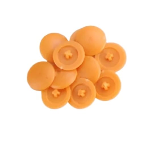 Kunststoff-Mutternabdeckung, Kunststoff-Schraubenabdeckungen, mehrfarbig, 12 mm, 100 Stück(Oranje) von GKIRQVPE