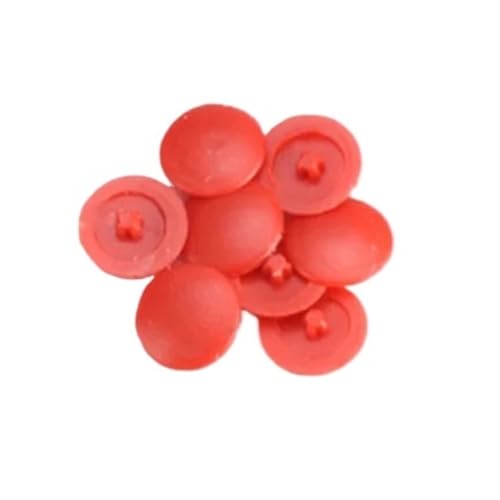 Kunststoff-Mutternabdeckung, Kunststoff-Schraubenabdeckungen, mehrfarbig, 12 mm, 100 Stück(Rood) von GKIRQVPE
