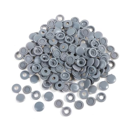 Kunststoff-Mutternabdeckung, Kunststoffkappen for Schrauben und Muttern, 100 Stück, mehrfarbig, 13,5 mm(Gris) von GKIRQVPE