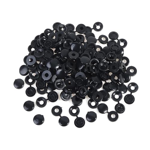 Kunststoff-Mutternabdeckung, Kunststoffkappen for Schrauben und Muttern, 100 Stück, mehrfarbig, 13,5 mm(Svart) von GKIRQVPE