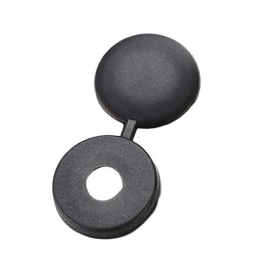 Kunststoff-Mutternabdeckung, Mehrfarbige Mutternabdeckungen aus Kunststoff, 13 x 5 mm, 100 Stück(Svart) von GKIRQVPE
