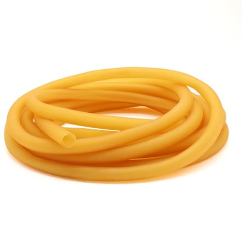 Latex-Gummi Schlauch Naturlatex-Gummischläuche, elastischer Schlauch, 1 Meter, for Abfluss von Flüssigkeiten und Gasen, mehrfarbig, mehrere Größen(Geel,ID 2mm x 4mm OD) von GKIRQVPE
