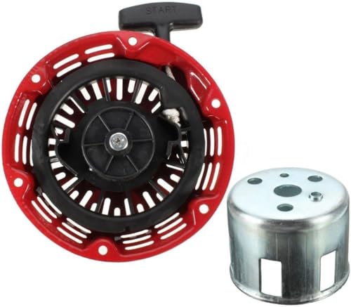 Rückstoßfeder-Seilzugstarter, Rückstoßstarter-Kit mit Zugbecher for 5,5 PS Rasenmähermotor, rot, 180 mm Rückstoßfeder-Seilzugstarter, Rückstoßstarter-Kit mit Zugbecher for 5,5 PS Rasenmähermotor, rot, 180 mm von GKIRQVPE