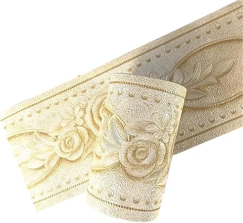 Selbstaufkleber 3D Wallpaper Rahmen， 2 pcs Floral Skirting Peel And Stick Wallpaper Border Multicolor 10x500cm(Color 3) von GKIRQVPE