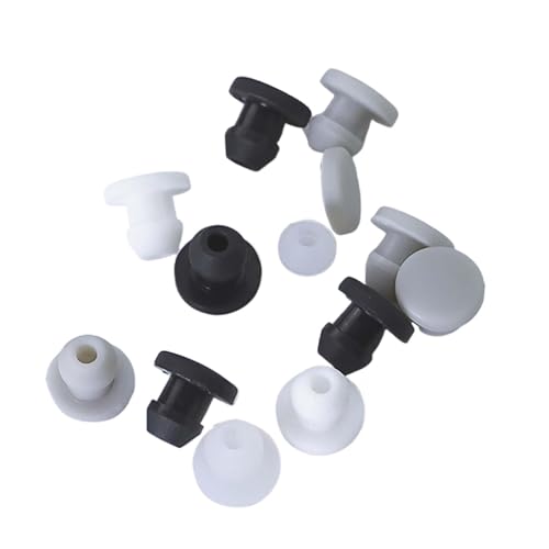 Solid-Silikon-Gummi, 20 stücke 2,5-14mm Multicolor Feste T-Typ Stecker Abdeckung Snap-auf Dichtung Stanzen End Kappe Dichtung Stopper(10mm) von GKIRQVPE