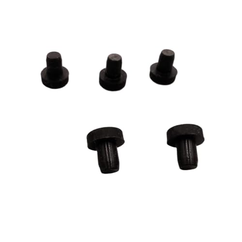 Solid-Silikon-Gummi, 5 Stück schwarze 2,7 mm - 14 mm T-Typ, runde feste Lochkappen, Hochtemperatur-Dichtungsstopfen, staubdichter Stecker(3mm) von GKIRQVPE