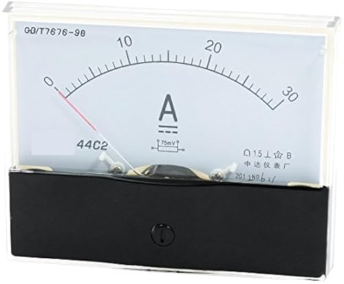 44C2 Zeigertyp Analog Current Panel Meter DC 50A1A2A5A10A200A AmperemeterCircuit Testing Ladebatterie Ampere Tester Messgerät(300A(75MV)) von GKIYMLLFV