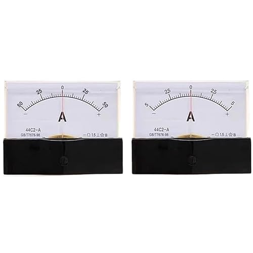 44C2 Zeigertyp bidirektionales Gleichstromamperemeter 1A2A3A5A10A50A Analoges Strompanelmeter Positives und negatives Mikroamperemeter(20A) von GKIYMLLFV