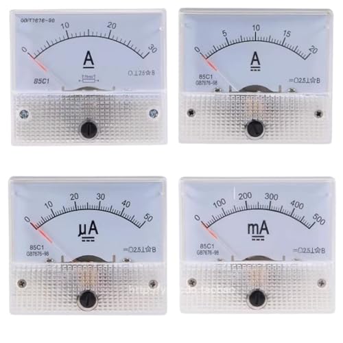 85C1 Analoges Strom-Panel-Meter DC 1A2A3A5A10A20A30A 50A 100A Amperemeter for Schaltungsprüfung Ladebatterie Ampere Tester Messgerät(5A) von GKIYMLLFV