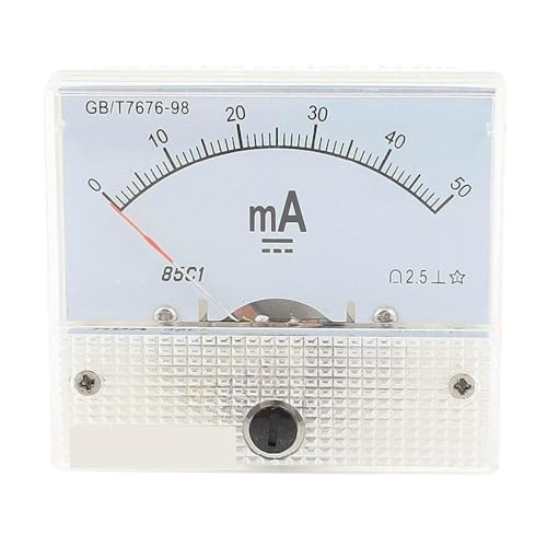 85C1 Analoges Strommessgerät DC 1 mA 20 mA 30 mA 50 mA 100 mA 200 mA 500 mA Amperemeter for Schaltungsprüfung Amperetester Messgerät 1 STÜCK(0-1mA) von GKIYMLLFV