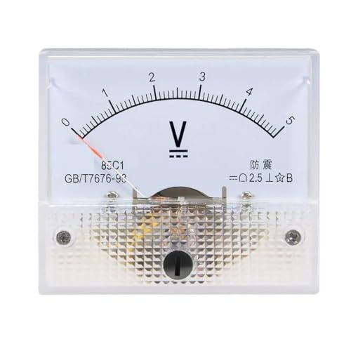 85C1-V DC 1 V 3 V 5 V 10 V 15 V 20 V 30 V 0–50 V 100 V 150 V 250 V 300 V 500 V 600 V Analog-Panel-Spannungsmesser Voltmeter 2,5% Fehler(0-100V) von GKIYMLLFV