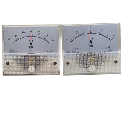 85c1 positives und negatives Voltmeter Gleichspannung 5V ± 10V 15V 20V 30V 400V 500V bidirektionales 1000V Zeigervoltmeter 56 * 64mm i(5V -0-5V) von GKIYMLLFV