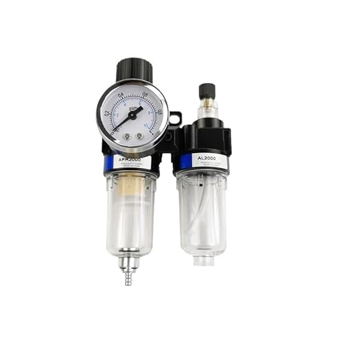 AFC2000 G1/4 "Luftfilterregler-Kombinationsöler, FRL Zwei-Union-Behandlung Öl-Wasser-Trennung AFR2000 + AL2000(12MM Fittings) von GKIYMLLFV