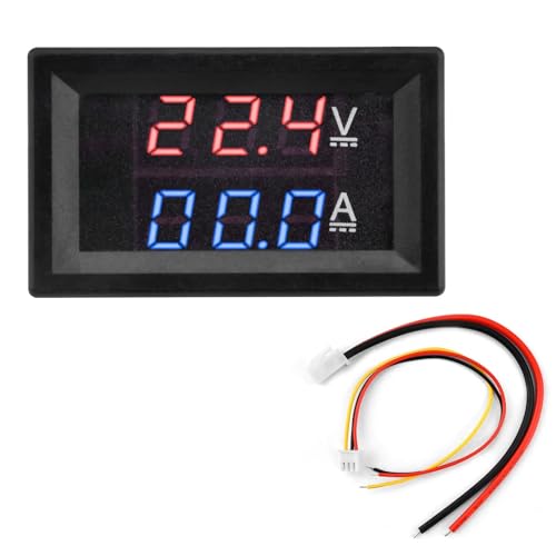 M430 Netzteil DC4-30V Spannung Strom Leistung Temperatur Tabelle 10A Rot Blau Messbereich 0-100V mit 1m(SKY BLUE) von GKIYMLLFV