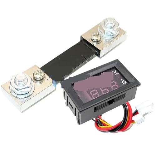 Mini 0,28" Dual-LED-Anzeige Voltmeter Amperemeter DC 0-100V 100A Panel Amp Volt Spannung Strom Tester mit 100A 75mV Shunt Rot + Blau(Red and Blue Set) von GKIYMLLFV