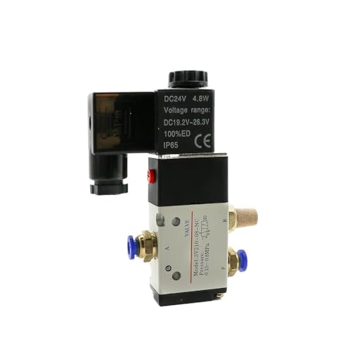 Pneumatisches Magnetventil 3V210-08 DC12V DC24V AC110V AC220V 3-Wege-2-Positionen-Luftwegeventil Gasmagnetventil(3V210-08-w 8mm,AC 110V) von GKIYMLLFV