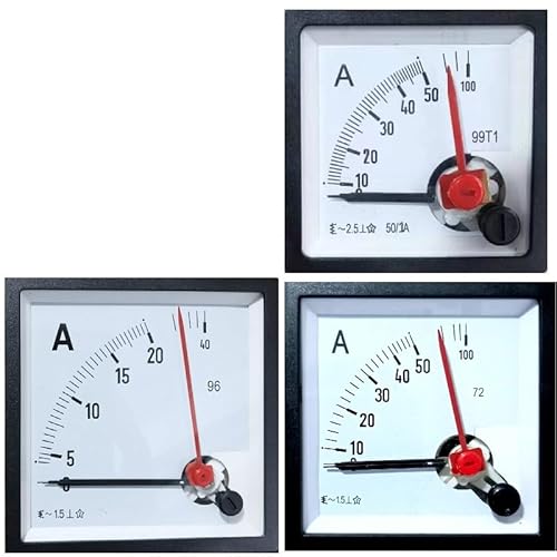 Zeigertyp AC-Amperemeter 5A10A20A30A50A100/5A 200/5A Zweizeiger-Amperemeter Roter Zeiger-Amperemeter(75A(5A),80 * 80mm) von GKIYMLLFV