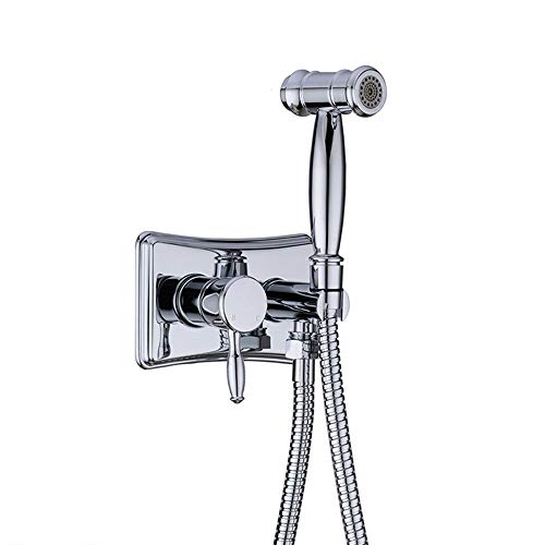 Bidet-Sprüher für die Toilette, Doppelfunktion, Stoffwindel-Waschset, an der Wand montiertes Hand-Bidet-Sprühset aus Messing mit Duschschlau Bidet-Sprüher für die Toilette, Doppelfunktion, Stoffwindel-Waschset, an der Wand montiertes Hand-Bidet-Sprühset aus Messing mit Duschschlau von GKJHTED