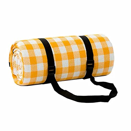GKJHTED Lunchbox Outdoor wasserdichte Picknickmatte Decke Camping Strandmatte 200x200cm Karierte Baumwollflanell-Schlafunterlage von GKJHTED