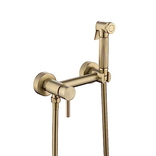 Hand-Bidet-Sprüher für die Toilette, Bidet-Sprühhahn für heißes und kaltes Wasser für die Toilette, an der Wand montierter Messing-Duschkopf Hand-Bidet-Sprüher für die Toilette, Bidet-Sprühhahn für heißes und kaltes Wasser für die Toilette, an der Wand montierter Messing-Duschkopf von GKJHTED