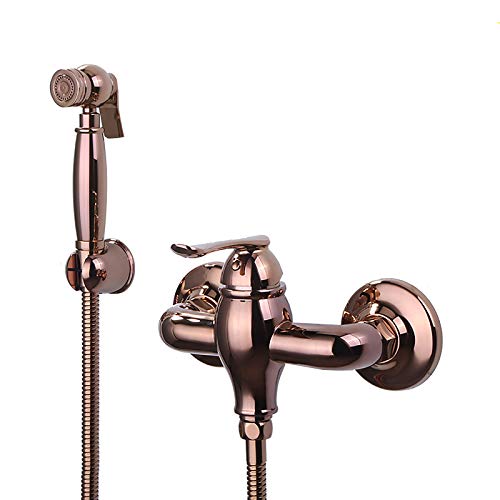 Hand-Bidet-Sprüher für die Toilette, roségoldenes, an der Wand montiertes Badezimmer-Sprühset für Stoffwindeln mit kaltem und heißem Wasser, Hand-Bidet-Sprüher für die Toilette, roségoldenes, an der Wand montiertes Badezimmer-Sprühset für Stoffwindeln mit kaltem und heißem Wasser, von GKJHTED