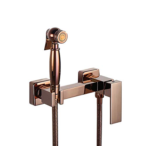 Hand-Bidet-Sprüher für die Toilette, roségoldenes Sprühset für Stoffwindeln, an der Wand montiertes Bidet-Sprühset aus Messing, Einhand-Bide Hand-Bidet-Sprüher für die Toilette, roségoldenes Sprühset für Stoffwindeln, an der Wand montiertes Bidet-Sprühset aus Messing, Einhand-Bide von GKJHTED