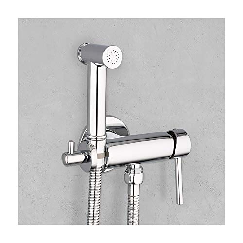 Hand-Bidet-Sprüher für die Toilette, verchromtes, an der Wand montiertes Badezimmer-Sprühset für Stoffwindeln, Messing-Bidet-Sprühset für di Hand-Bidet-Sprüher für die Toilette, verchromtes, an der Wand montiertes Badezimmer-Sprühset für Stoffwindeln, Messing-Bidet-Sprühset für di von GKJHTED