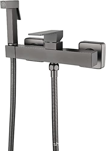 Hand-Bidet-Sprühgerät für die Toilette, graues Badezimmer-Stoffwindel-Sprühset mit kaltem und heißem Wasser, an der Wand montiertes Messing- Hand-Bidet-Sprühgerät für die Toilette, graues Badezimmer-Stoffwindel-Sprühset mit kaltem und heißem Wasser, an der Wand montiertes Messing- von GKJHTED