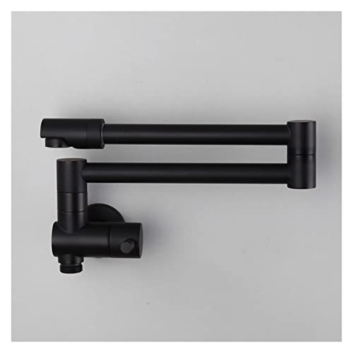 Topffüller Wasserhahn Küchenarmatur Faltbare Küchenspüle Mischbatterie Messing Schwarz/Gold/Chrom 360 Grad Einzelne Kalte Wandmontage Drehba von GKJHTED