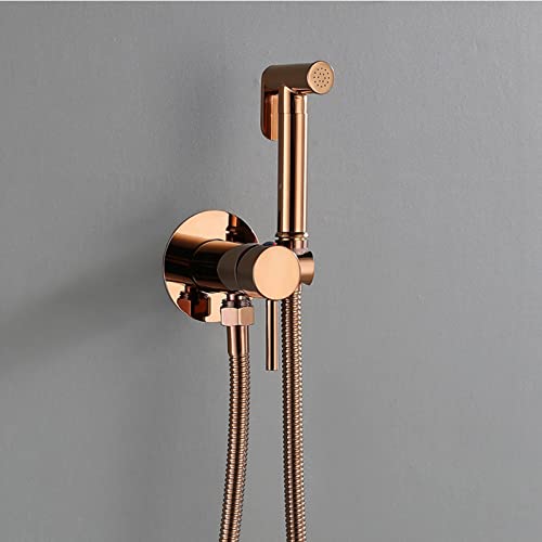 Wandmontiertes WC-Dusch-Sprühmischer-Set, Rose, mit Brauseschlauch, Bidet-Sprühset für die Toilette, heißes und kaltes Badezimmer, WC-Bidet- Wandmontiertes WC-Dusch-Sprühmischer-Set, Rose, mit Brauseschlauch, Bidet-Sprühset für die Toilette, heißes und kaltes Badezimmer, WC-Bidet- von GKJHTED