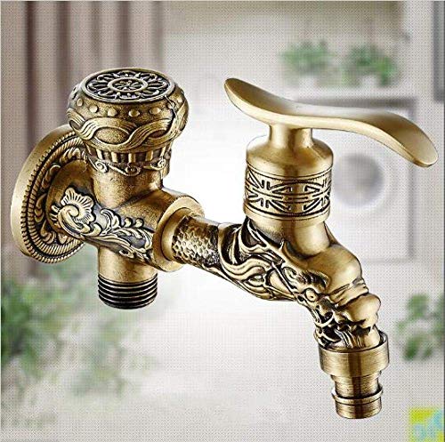 Waschbeckenarmatur Badezimmer Waschbeckenarmatur Küchenspüle Wasserhahn Antik Messing Bidet Wasserhahn Wandmontage Badezimmer Dusche Toilett von GKJHTED