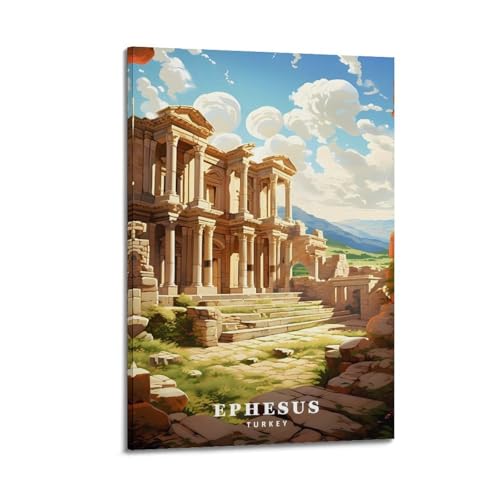 GKLIOZ Ephesus Türkei, Vintage-Reise-Poster, Bild, Druck, Leinwand, Wandfarbe, Kunstdekoration, moderne Wohnkunstwerke, Idee, 50 x 75 cm GKLIOZ Ephesus Türkei, Vintage-Reise-Poster, Bild, Druck, Leinwand, Wandfarbe, Kunstdekoration, moderne Wohnkunstwerke, Idee, 50 x 75 cm von GKLIOZ