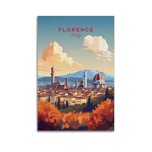 GKLIOZ Florenz Italien Vintage Reiseposter Kunstdruck Wandfotofarbe Hängendes Bild Familie Schlafzimmer Dekor 30 x 45 cm GKLIOZ Florenz Italien Vintage Reiseposter Kunstdruck Wandfotofarbe Hängendes Bild Familie Schlafzimmer Dekor 30 x 45 cm von GKLIOZ
