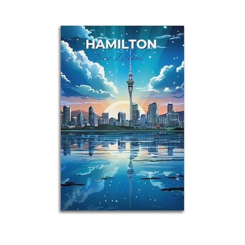 GKLIOZ Hamilton Neuseeland Vintage-Reise-Poster, Kunstdruck, Wandfoto, Farbe, hängendes Bild, Familienschlafzimmer, Dekoration, 20 x 30 cm GKLIOZ Hamilton Neuseeland Vintage-Reise-Poster, Kunstdruck, Wandfoto, Farbe, hängendes Bild, Familienschlafzimmer, Dekoration, 20 x 30 cm von GKLIOZ