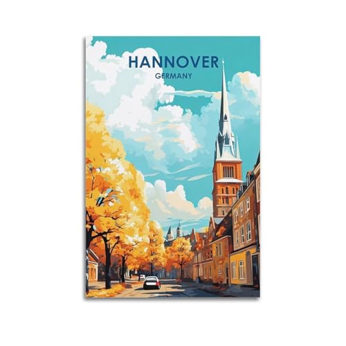 GKLIOZ Hannover Deutschland, Vintage-Reiseposter, Leinwand, Wandkunst, dekorativ, Schlafzimmer, modern, Heimdruck, Bild, Kunstwerke, 30 x 45 cm GKLIOZ Hannover Deutschland, Vintage-Reiseposter, Leinwand, Wandkunst, dekorativ, Schlafzimmer, modern, Heimdruck, Bild, Kunstwerke, 30 x 45 cm von GKLIOZ