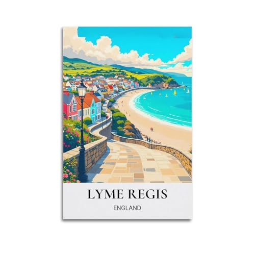 GKLIOZ Lyme Regis England, Vintage-Reiseposter, Leinwand, Wandkunst, Bild, Drucke, hängende Foto-Idee, Dekoration, Heimkunstwerke, 40 x 60 cm GKLIOZ Lyme Regis England, Vintage-Reiseposter, Leinwand, Wandkunst, Bild, Drucke, hängende Foto-Idee, Dekoration, Heimkunstwerke, 40 x 60 cm von GKLIOZ