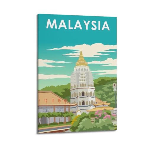 GKLIOZ Malaysia Vintage-Reise-Poster, Bild, Druck, Wandkunst, Malerei, Leinwand, Kunstwerke, Idee, Raum, ästhetisch, 60 x 90 cm GKLIOZ Malaysia Vintage-Reise-Poster, Bild, Druck, Wandkunst, Malerei, Leinwand, Kunstwerke, Idee, Raum, ästhetisch, 60 x 90 cm von GKLIOZ
