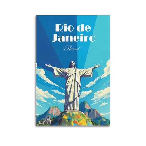 GKLIOZ Rio De Janeiro Vintage-Reise-Poster, Gemälde auf Leinwand, Wandkunst, Rollbild, Druck, Wohnzimmer, Wände, Dekoration, Häuser, 20 x 30 cm GKLIOZ Rio De Janeiro Vintage-Reise-Poster, Gemälde auf Leinwand, Wandkunst, Rollbild, Druck, Wohnzimmer, Wände, Dekoration, Häuser, 20 x 30 cm von GKLIOZ