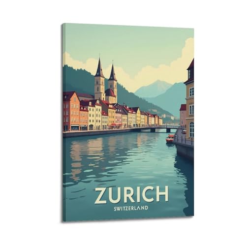 GKLIOZ Vintage-Reise-Poster, Kunstdruck, Wandfoto, Farbe, hängendes Bild, Familienschlafzimmer, Dekoration, 60 x 90 cm GKLIOZ Vintage-Reise-Poster, Kunstdruck, Wandfoto, Farbe, hängendes Bild, Familienschlafzimmer, Dekoration, 60 x 90 cm von GKLIOZ