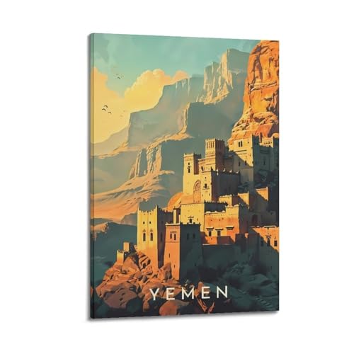 GKLIOZ Ye Men Vintage-Reiseposter auf Leinwand, Kunstdruck, Wandkunst, Bilddruck, moderne Familienschlafzimmer-Dekoration, 50 x 75 cm GKLIOZ Ye Men Vintage-Reiseposter auf Leinwand, Kunstdruck, Wandkunst, Bilddruck, moderne Familienschlafzimmer-Dekoration, 50 x 75 cm von GKLIOZ