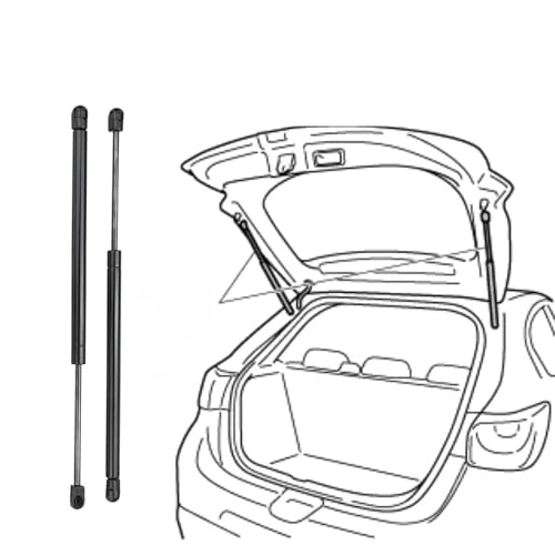 GKLYJCDR 2 Stück Kofferraum Gasfeder Auto, für Mazda 3 BK Hatchback 2004-2009 (OEM-BP4K63620D Auto-Front-Kofferraum-Haube-Hubstreben-Stützstoß-Gaszylinder von GKLYJCDR
