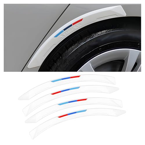 GKLYJCDR 4 Stück Auto Rad Augenbraue Protector, für Smart 451 452 450 454 Autorad Augenbrauen Trim Antikollisionsstreifen Rad Augenbrauenschutz,B von GKLYJCDR
