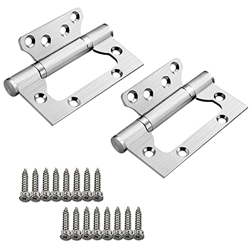 Stumm Türangeln GKONGU 2 Pack Scharnier Edelstahl ， Faltbar Kugellagerscharniere 100MM * 35MM,ideal für holztür holzschrank von GKONGU