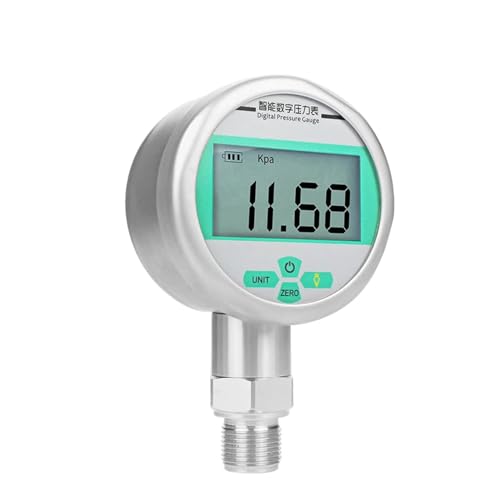 GKSNCJSMF Digitales Hydraulikdruckmanometer, Druckmesser-LCD-Anzeige 0,2% 0,5% Hochpräzises Wasserdruckmessgerät (Farbe: NPT1-4, Größe: 0–1,6 MPa) von GKSNCJSMF
