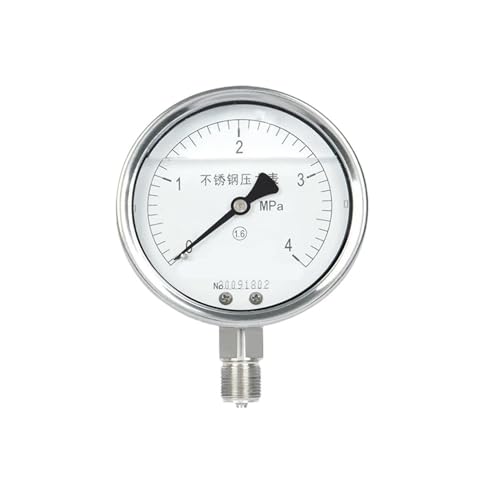 YTN-100BF Edelstahl-Erdbebensicheres Manometer Erdbebensicheres Hochtemperatur-Hydraulikmanometer Wasserdruck-Luftdruckmanometer 0-10 MPa (0-4 MPa) von GKSNCJSMF